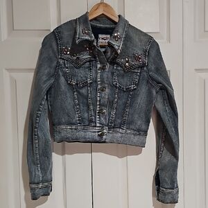 ✨ Roper Cropped Embellished Denim Jacket | Western Style | Size Small